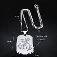 Load image into Gallery viewer, Stainless Steel SAINT George Necklace For Women / Men
