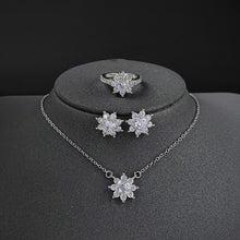 Carica l&#39;immagine nel visualizzatore di Gallery, Luxury Snowflakes silver Jewlery Set For Women
