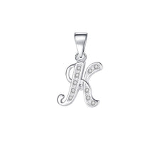 Charger l&#39;image dans la galerie, 925 Sterling Silver 26 Letter Shiny DIY Accessories For Women Jewelry k
