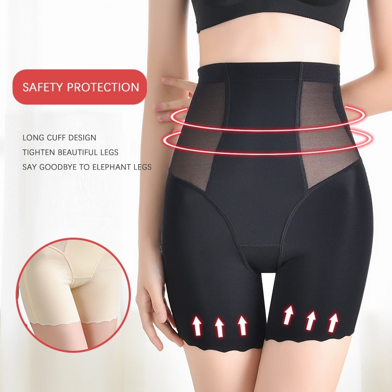 3 in 1 Safety Shorts Shaper Underwear Seamless High Waist Flat Belly Panties Women Slim Hip Lift Shorts