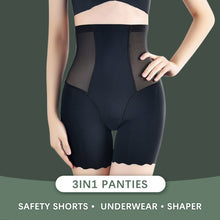 Cargar imagen en el visor de la galería, 3 in 1 Safety Shorts Shaper Underwear Seamless High Waist Flat Belly Panties Women Slim Hip Lift Shorts
