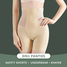 Carica l&#39;immagine nel visualizzatore di Gallery, 3 in 1 Safety Shorts Shaper Underwear Seamless High Waist Flat Belly Panties Women Slim Hip Lift Shorts
