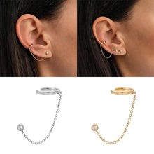 Load image into Gallery viewer, 1pcs 100% 925 Fine Silver Delicate Dainty Chain Earring for Women

